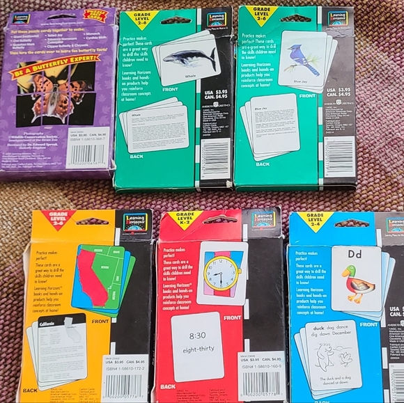 6 Educational Flash Cards Set - Picture 2 of 4